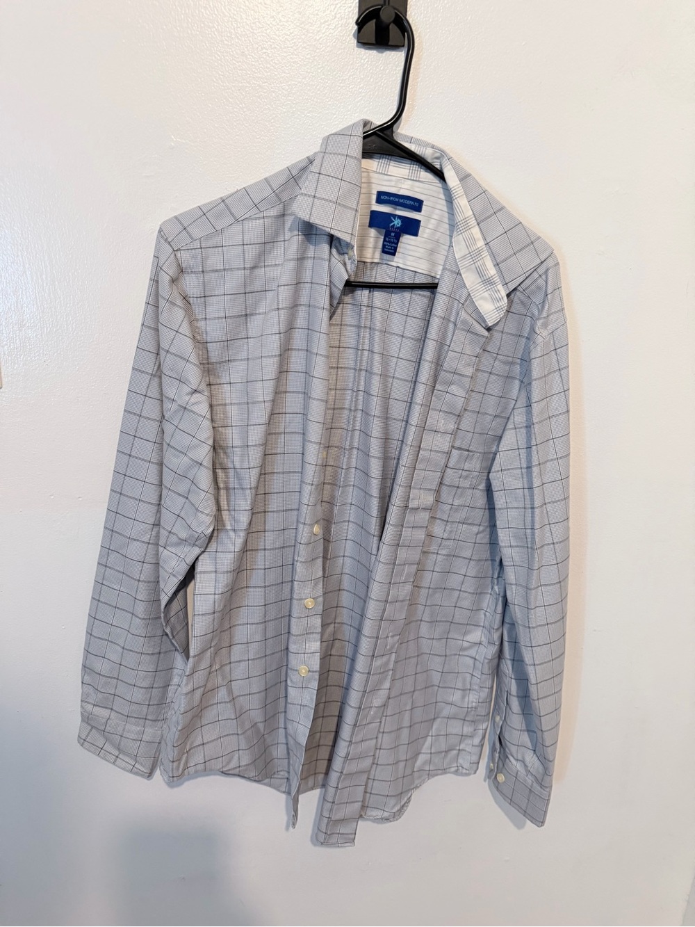 Izod Light Blue Windowpane Shirt